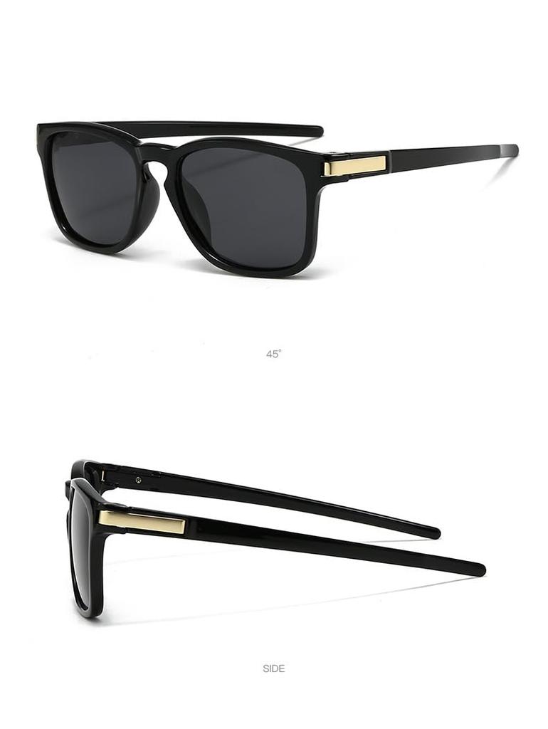 Polarized Photochromic Sunglasses for and Strong UV Protection Fishing, Driving, Sports, Ultra-Lightweight, Light, (Gold/Black)