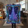 Paris Eiffel Tower Print Flannel Blanket, High quality Comfortable for All Seasons, Home Decor, Warmth and Comfort, Perfect for Christmas Gifts86