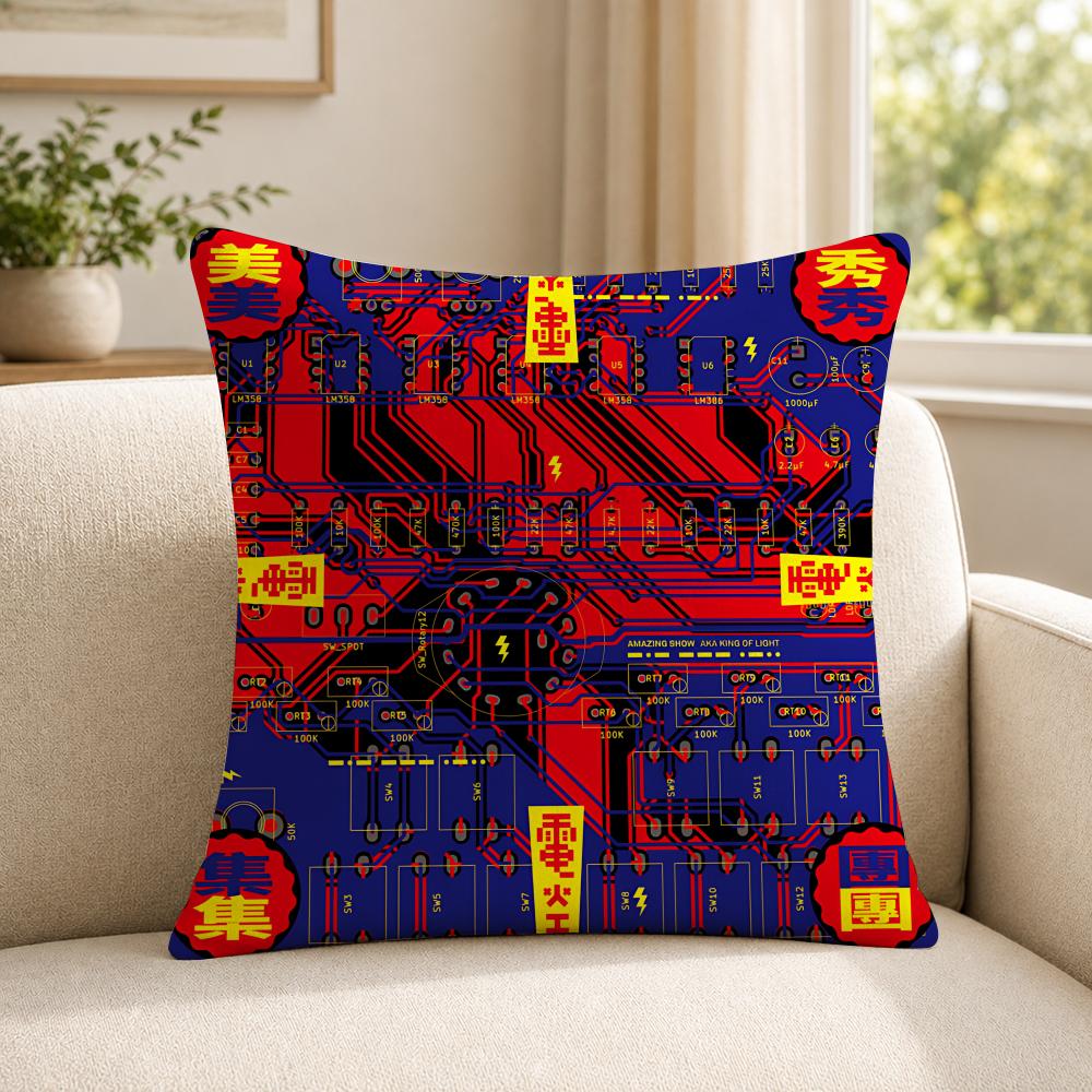Music AAmazing SShow Cushion Cover Soft Short Plush SkinFriendly Cushion Case for MultiScene Use