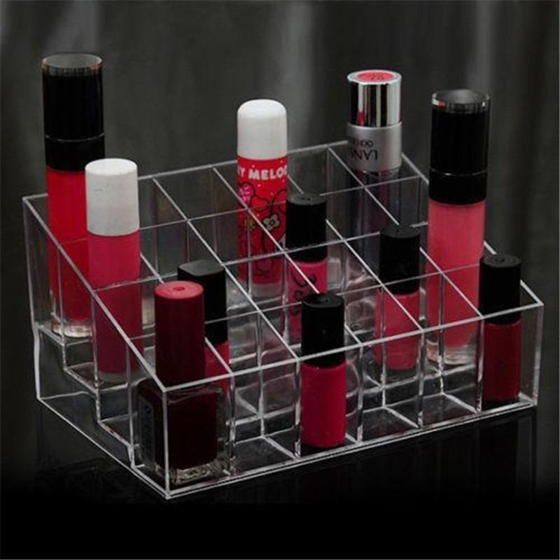 40 Lattice Transparent Makeup Display Rack Lipstick Stand Rack Cosmetic Organizer Holder Cosmetic Jewelry Box Holder