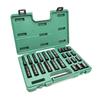 SATA ST34399T Drive Standard and Deep Impact Socket Metric Chrome Molybdenum Body 26-Piece 1/2-Inch Thin-Wall Set, Size,