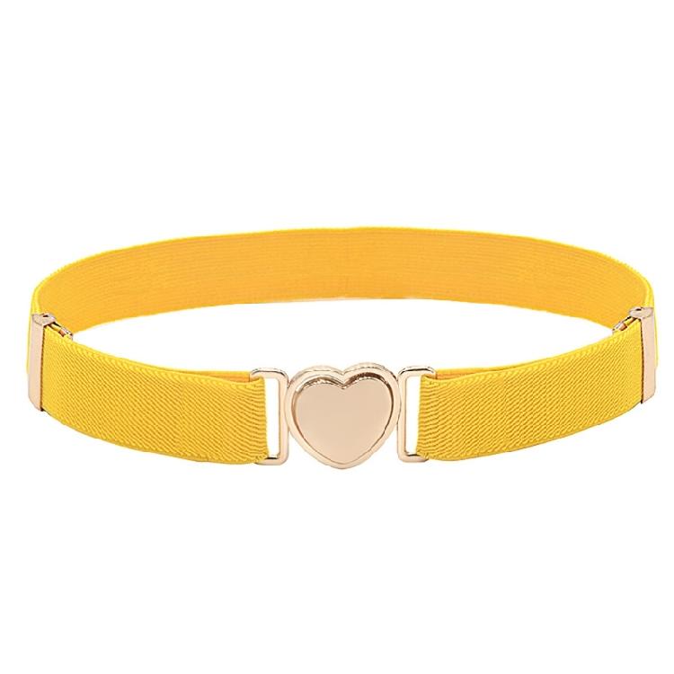 Universal Stretchy Decorative Belt Heart Shape Buckle Waistband Girl Accessories