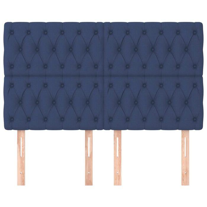 Tête de lit - Maison Exclusive - Bleu - 160 x 7 x 118/128 cm - Hauteur réglable