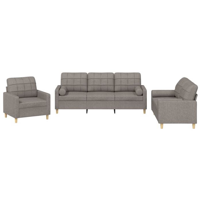 VidaXL Sofa Set with Cushions 3 Pcs, Sofas with Armrests and Backrest, Furniture Set, Living Room Furniture, 3201265