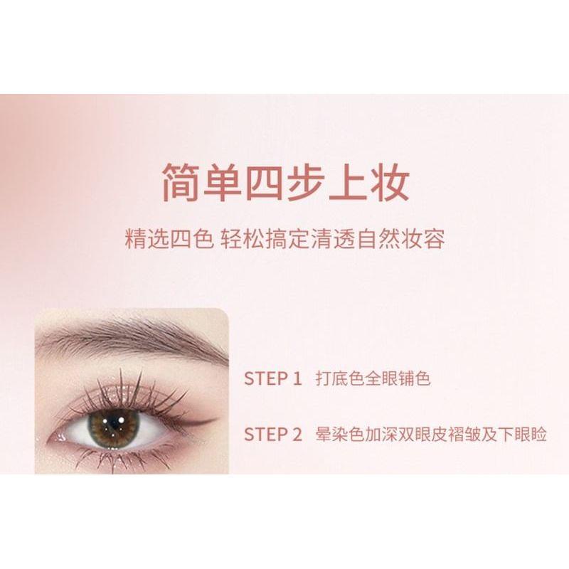 CZEL - Wasserwellen-Rosa-Nebel Vierfarben-Lidschattenpalette - 5 Arten