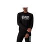 Emporio Armani EA7 SS22 Letter Print Crew Neck Sweatshirt Men Sweatshirt Black 6LPM60-PJ05Z-0200
