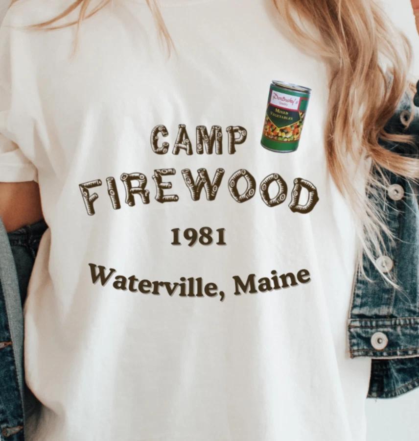 Camp Firewood 1981 Waterville Maine T-Shirt, Wet Hot American Summer Tee S
