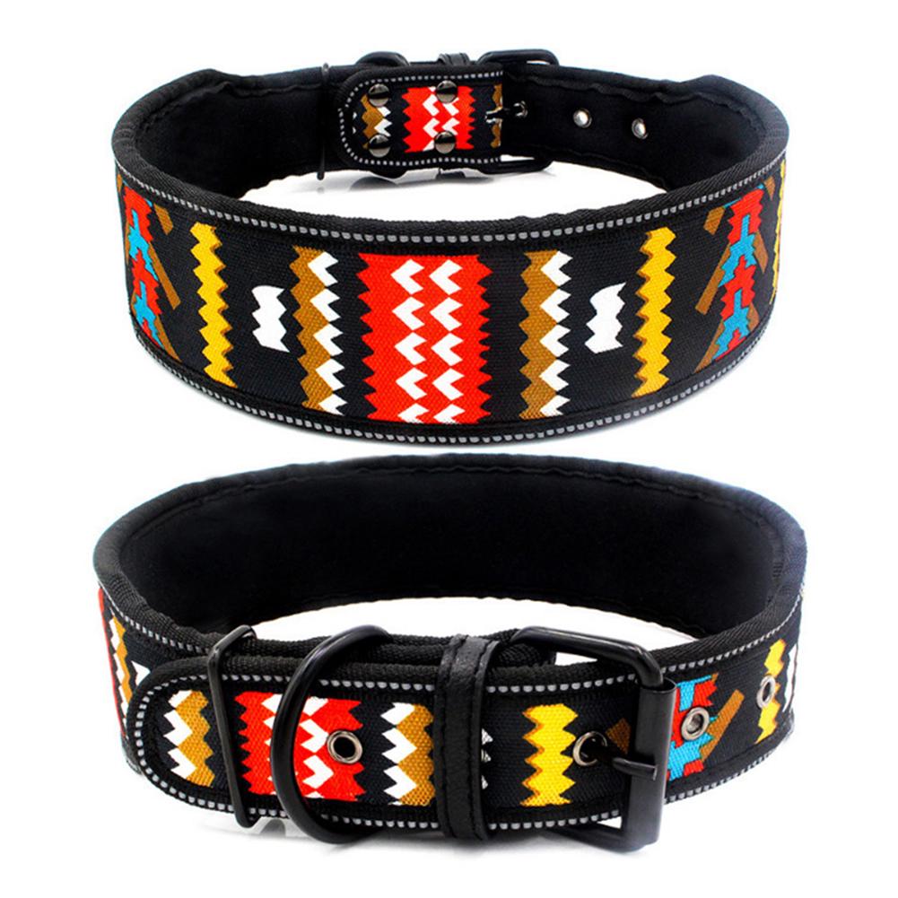 Flower Line Adjustable Pet Dog Puppy Collar Soft Neck Strap