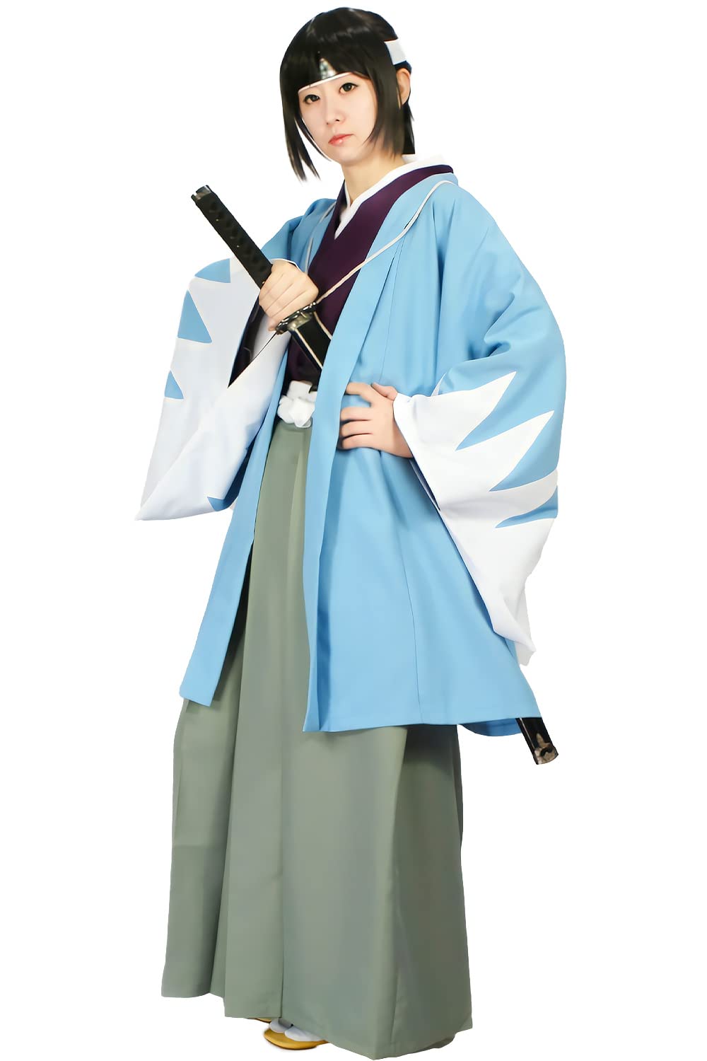 

[NOOLOR] Хаори и повязка на голову, униформа Синсэнгуми, костюм для косплея (Свободный размер)