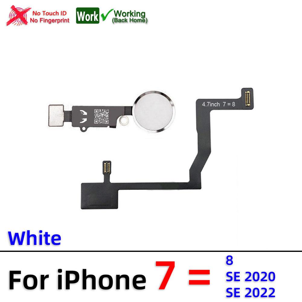 AiinAnt Return Back Home Button Flex Cable For iPhone 6 6s 7 8 Plus 5s SE Connector Phone Parts Repair No Touch ID