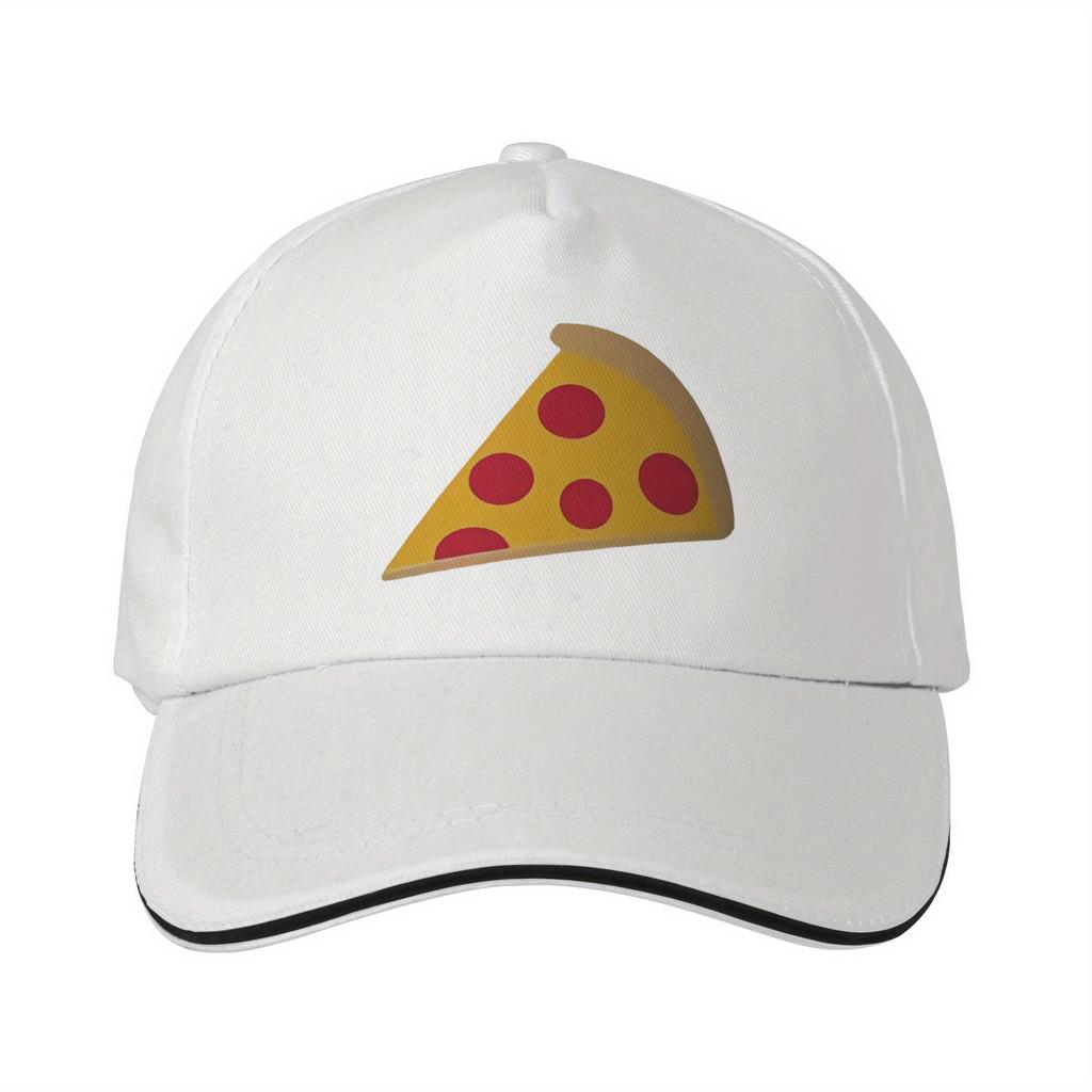 Pizza Slice Emoji Baseball Cap Polyester Adjustable Summer Outdoor Unisex Dad Hat