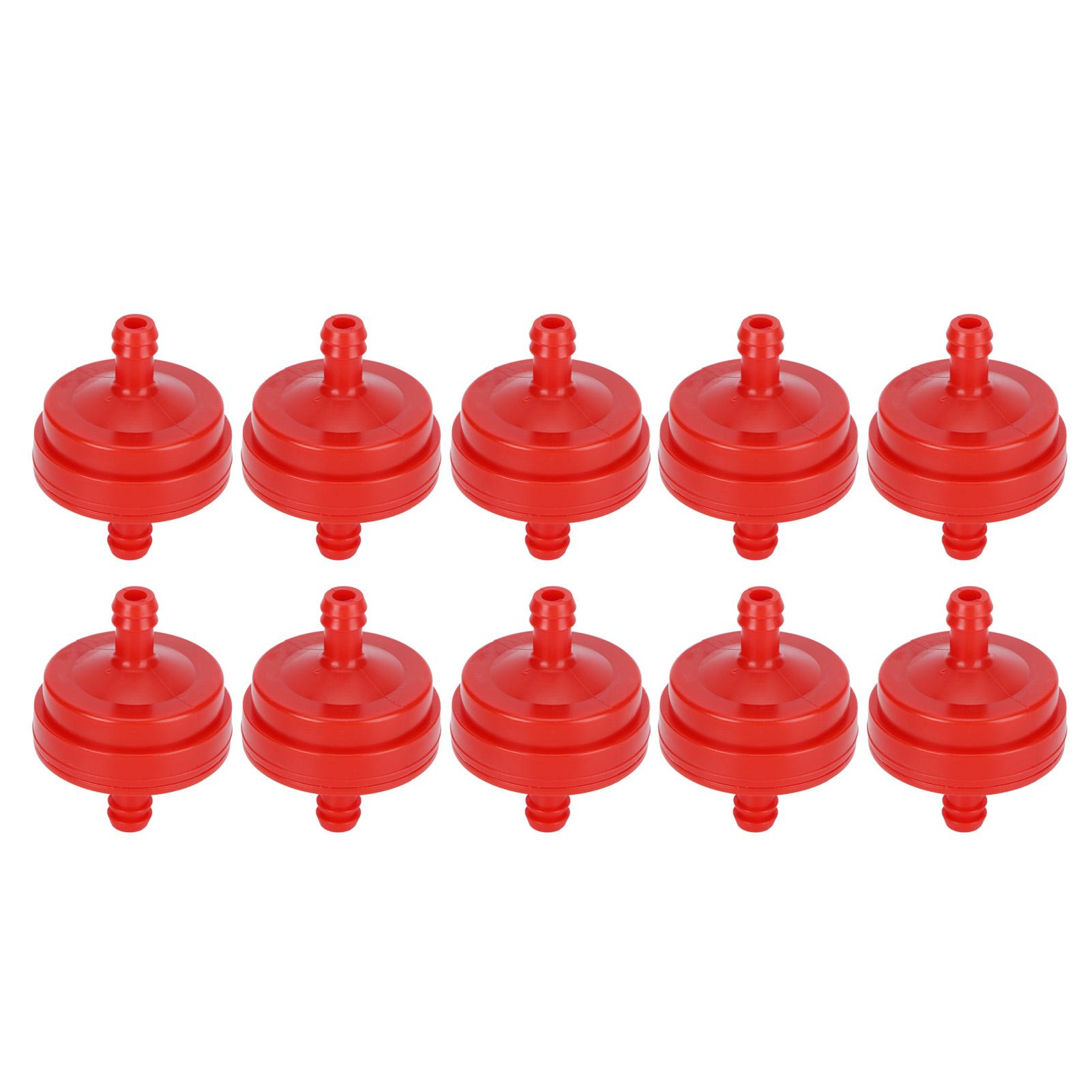 

10Pcs Fuel Filter Element Replacement for Briggs Stratton 298090 298090S Lawn Mover Red