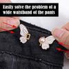 1/8pcs Butterfly Waist Tighteners for Women, Pants Waistband Button Pins Buckle No Sew No Tools Adjustable for Loose Jeans Skirt