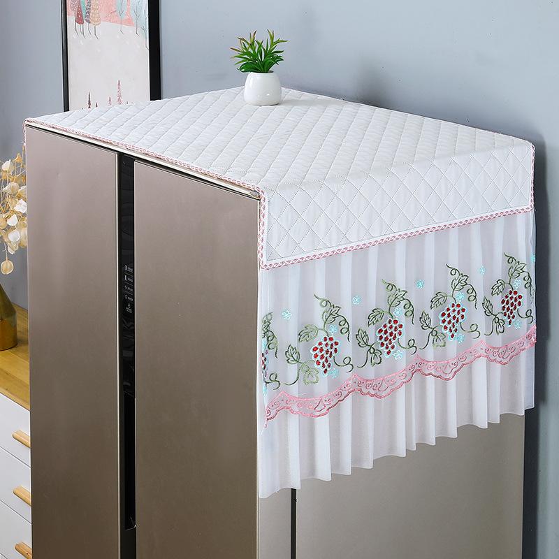1pcs Single and Double Door Refrigerator Top Dust Cover Anti Pollution and Sun Protection Cover Universal Microwave Washing Machine Cover Towel