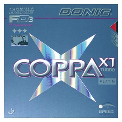 DONIC Coppa X1 Turbo Table Tennis AL051 Rubber, Red, 2.0mm,