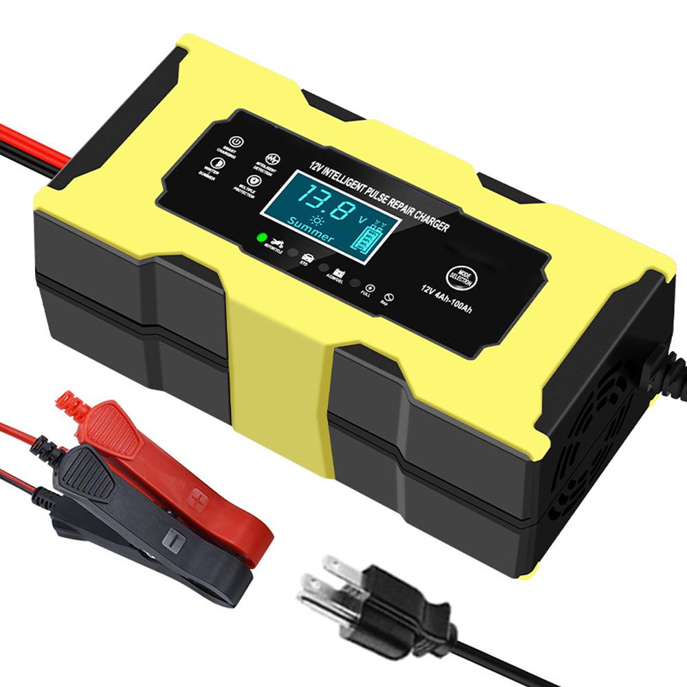 

Автомобильное зарядное устройство 12 В 6 А Автоматическое интеллектуальное зарядное устройство с ЖК-дисплеем