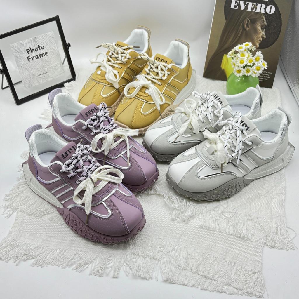 New women's shoes 2025 spring soft-soled not tired Forrest Gump shoes light luxury high-end versatile soft-soled German training shoes