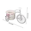 Romantic Bicycle Decoration Nostalgic Rattan Tricycle Garden Photo Prop Ornament