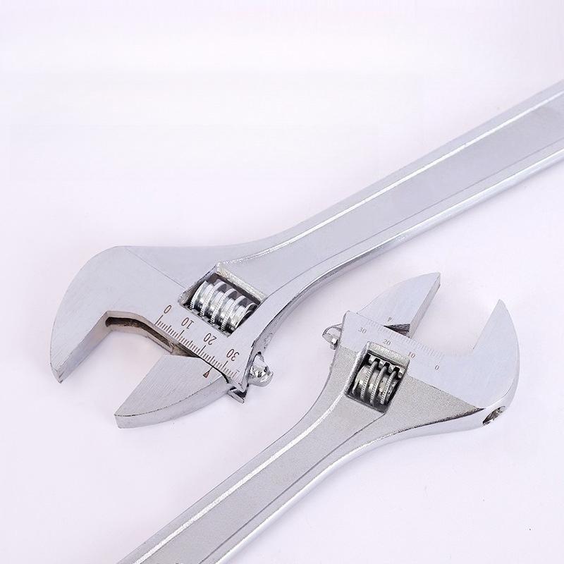 Duży Otwór Długi Uchwyt Uniwersalny Klucz Nastawny Klucz ze Stali Węglowej Zacisk Narzędzia Ręczne Warsztatu Mechanicznego Naprawy Samochodów