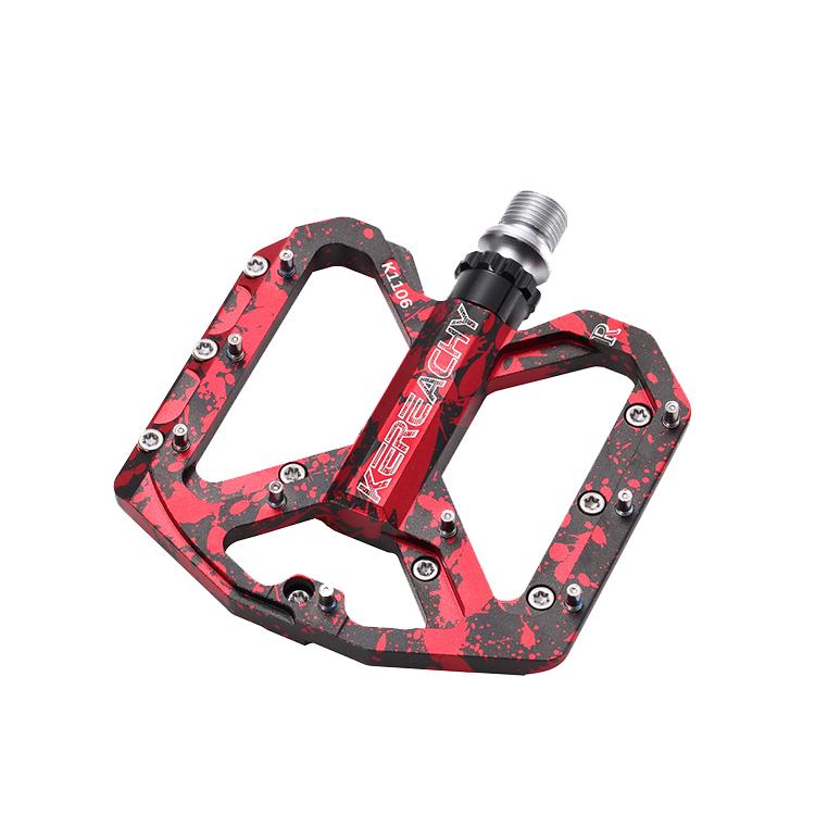 KEREACHY High-strength Non-slip Aluminuem Alloy Mountain Bike Pedals Platform Flat Sealed 3 Bearings  Bicycle Pedals Bearing
