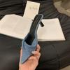 Fashion Summer Fashion Simple Ladies Slippers Dew Feet High Heels Solid Color Comfortable Casual SlippersFashion Slippers