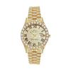 Men's Gold Roman Analog Calendar Waterproof Glitter Casual Business Stainless Steel Strap Men's Watch - Father's Day Valentine's Day Christmas