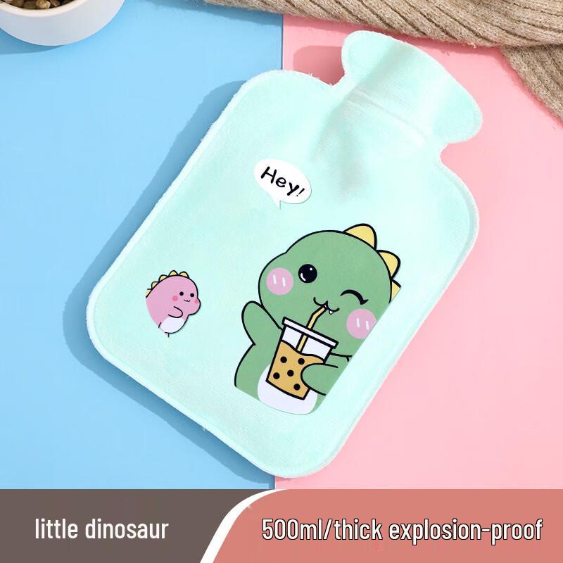 Cartoon Flocking 500ml Hot Water Bottle