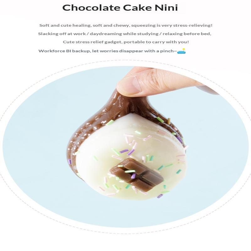 Cute Chocolate Cake Toy Soft Slow Rising For Stress Relief Kids Birthday Party Favors