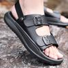 Fashion New Anti-slip Driving Flip-flops for Men Summer New Buckle Designer Sandals Men Outdoor Fashion Casual Platform Beach Shoes Male