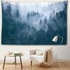 Tapiserie Misty Forest Závěs na stěnu Přírodní a minimalistická scenérie Bohémské umění Moderní styl Home Decor