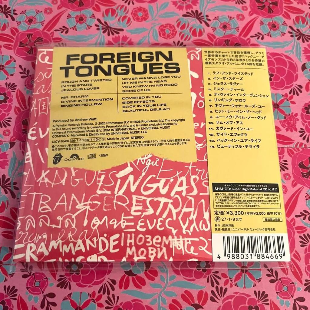ROLLING STONES FOREIGN TONGUES 2026 JAPAN SHM-CD W Booklet 2 Art Cards