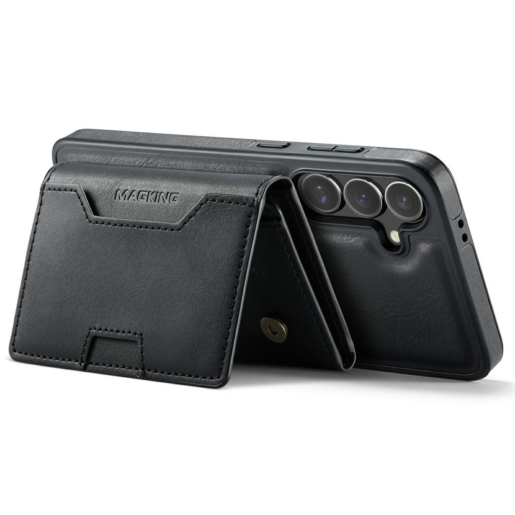 MAGKING K4 Serie Für Samsung Galaxy S24 FE Magnetische Hülle Abnehmbares Portemonnaie PU TPU PC Handyhülle
