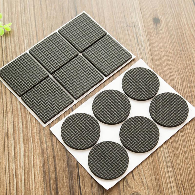 12Pcs Self Adhesive Anti Slip Mat Furniture Leg Feet Rug Felt Pads Bumper Damper For Chair Table Protector Household Accessories