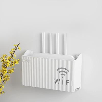 Bins Wall-Mounted Router Box Office Media Decor Console Wifi Wifi Box Wireless Storage Boxes Rack Bracket Hangings Wall Shelf