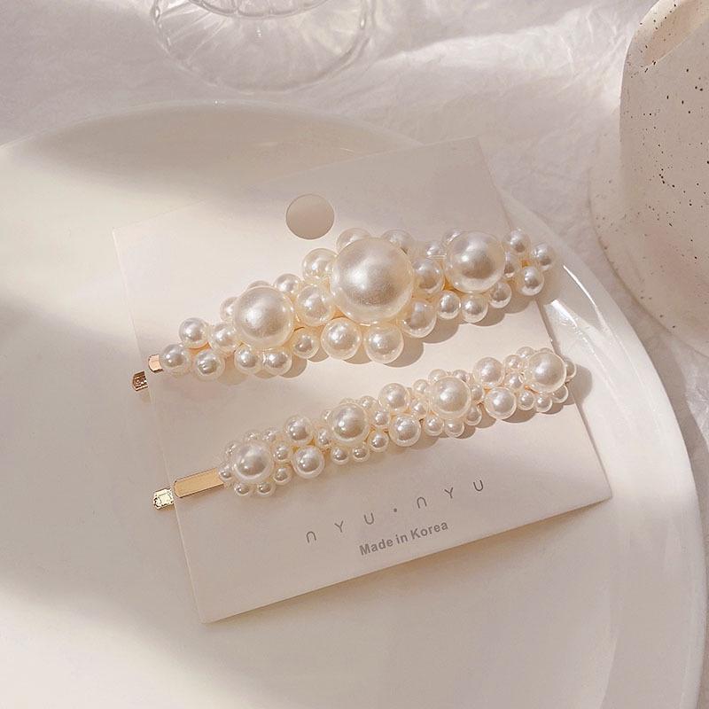 Korean Pearl Hairpin - Trendy Side Clip for Women and Girls