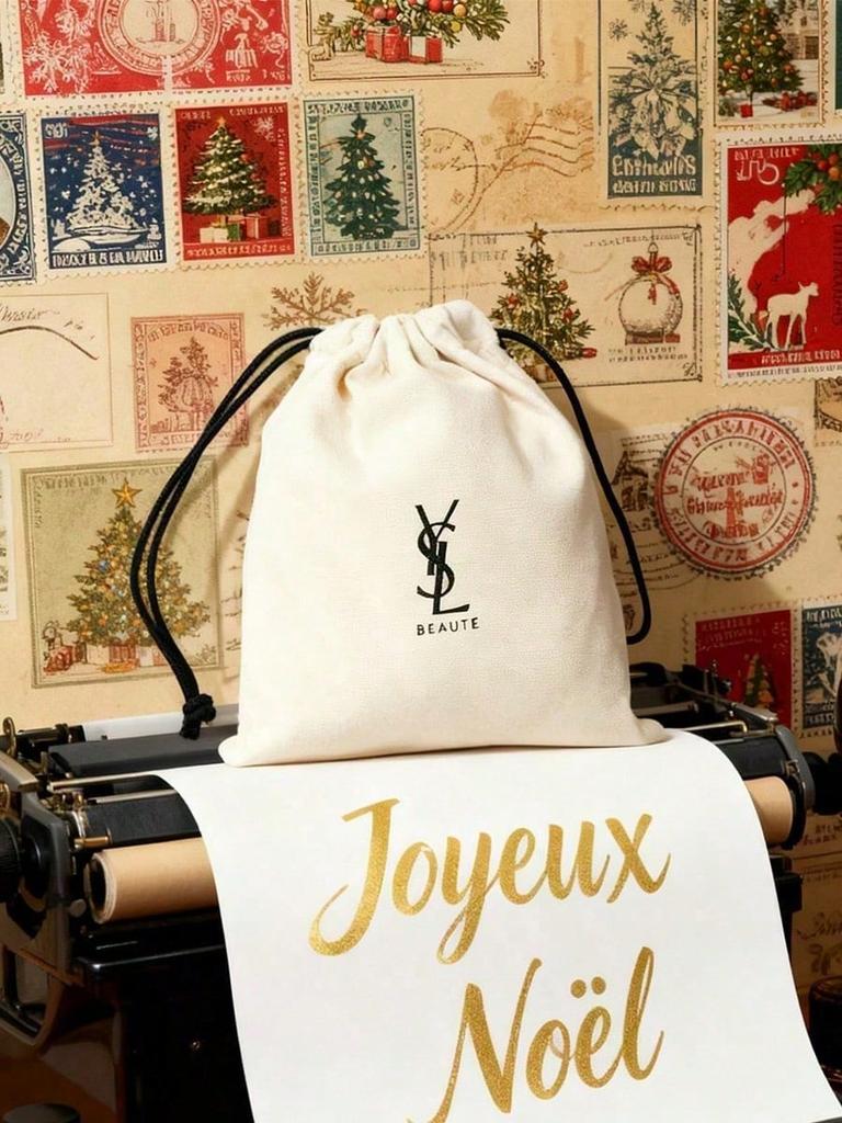 YSL Drawstring Bag - Canvas Tote with Drawstring Closure, Fashion Handheld Shopper Bag Cotton