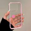 Cute Cat Flower Clear Phone Case For iPhone 11 12 13 14 15 16 17 Pro Max 17 Air Plus 2 In 1 Candy Color Silicone Soft Cover