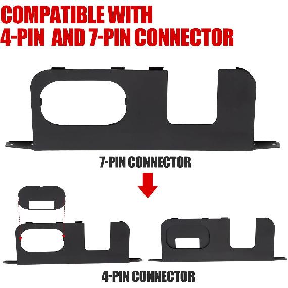 Mabett Rear Bumper Cover Plate For -2025 Ford Maverick Accessories, Hitch Surround Cover Protection For Maverick With 4/7-Pin Connector Hitch (Not