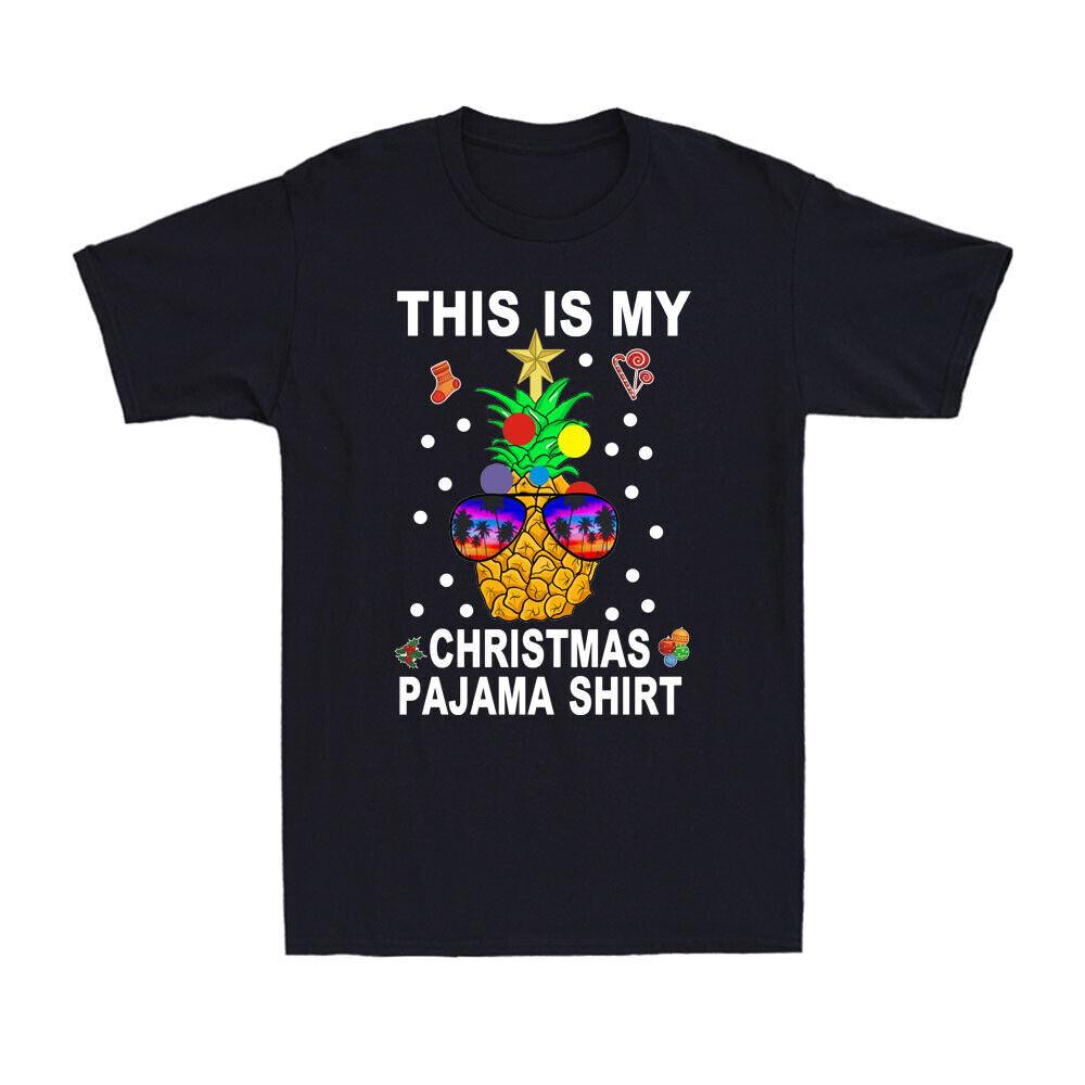 Pineapple This Is My Christmas Pajama Funny Christmas Lights Men s T-Shirt M