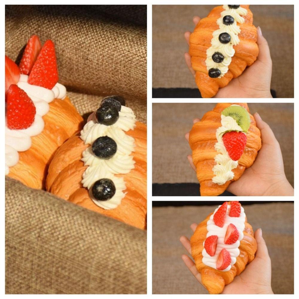 Convenient Fake Soda Bread Exquisite Artificial Bread Simulation Croissant Bread  Home Decoration