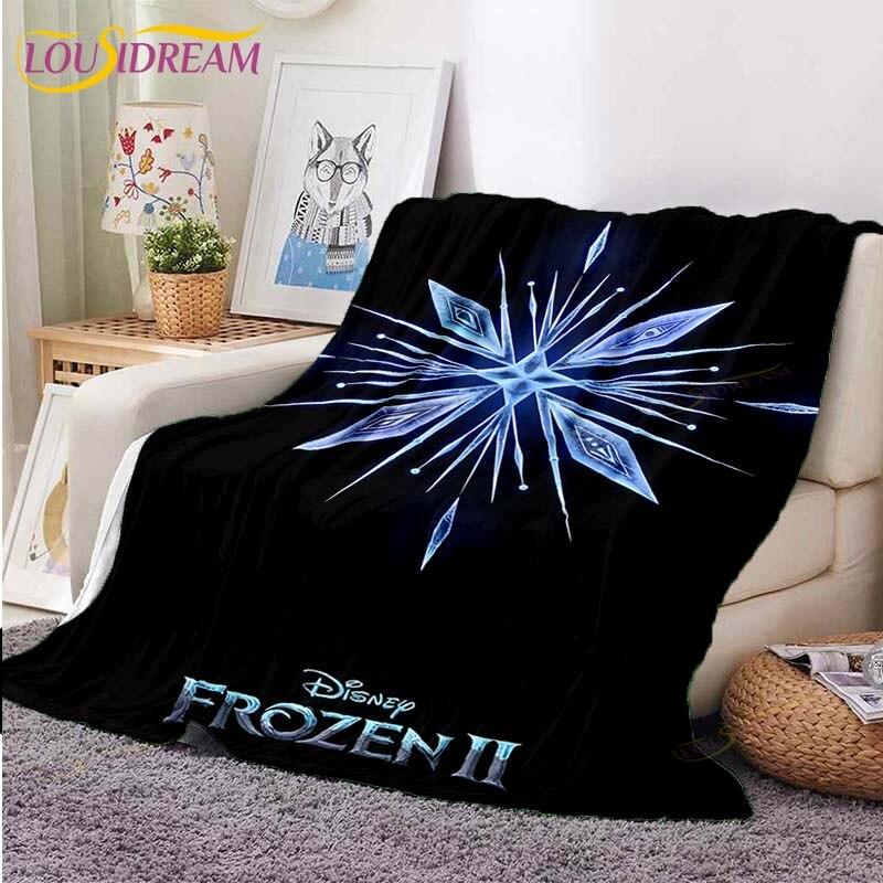 3D Cartoon Frozen Blanket Ultra Lightweight Soft Plush Flannel Throws Blanket for Sofa Bed Couch Best Office Gifts