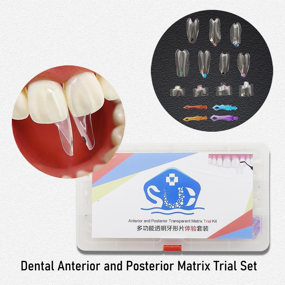 

Прозрачная дентальная матрица Anterior PosteriorFit Bioclear BT Прозрачные матрицы Зубы Молярная дуга Класс Реставрация Черный Треугольник 1 pack