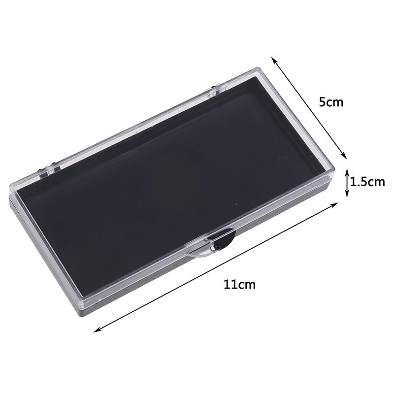 Wimpern Lagerung Box Verpackung Box Transparent Deckel Schwarzes Tablett Für Transplantierte Wimpern
