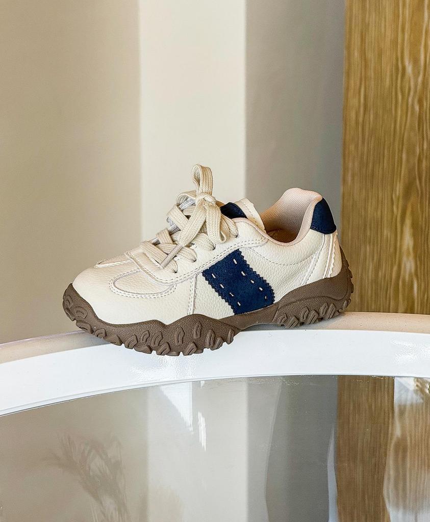 Wiosna 2026 Modne Wszechstronne Antypoślizgowe Niemieckie Buty Treningowe dla Dzieci - Unisex Prawdziwa Skóra Codzienne Sportowe Trampki