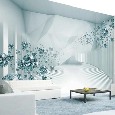 Modern 3d Stereoscopic Space Wallpaper Fashion Crystal Ball Photo Wall Mural Living Room Sofa 3d Fresco