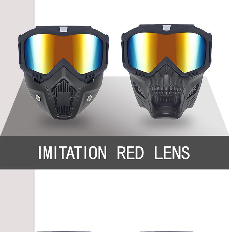 Retro Harley Windproof Face Shield & Goggles for Motorcycle Riding