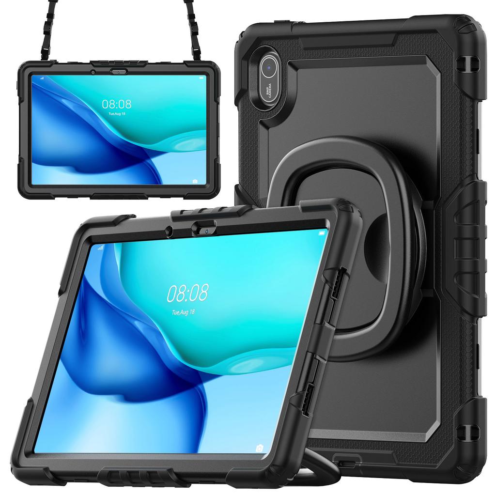 For Huawei MatePad SE 11 Kickstand Case PC + Silicone Tablet Cover with Shoulder Strap