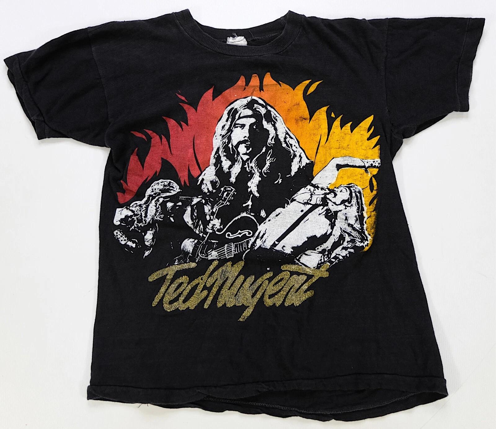 Rare Vintage Ted Nugent In Concert & Beyond North American Tour T Shirt 70s 80s L