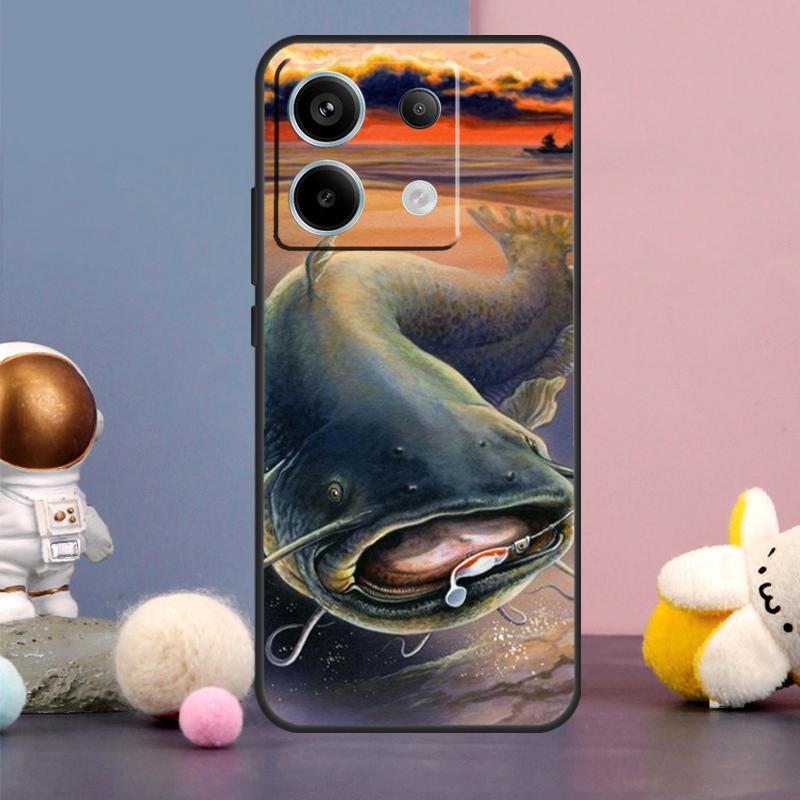 

Fishing Gear Fish Case For Xiaomi Redmi Note 13 11 9 10 12 Pro Plus 12S 11S 10S 9S Redmi 12 10C 12C 13C Cover Redmi Note 13ProPlus