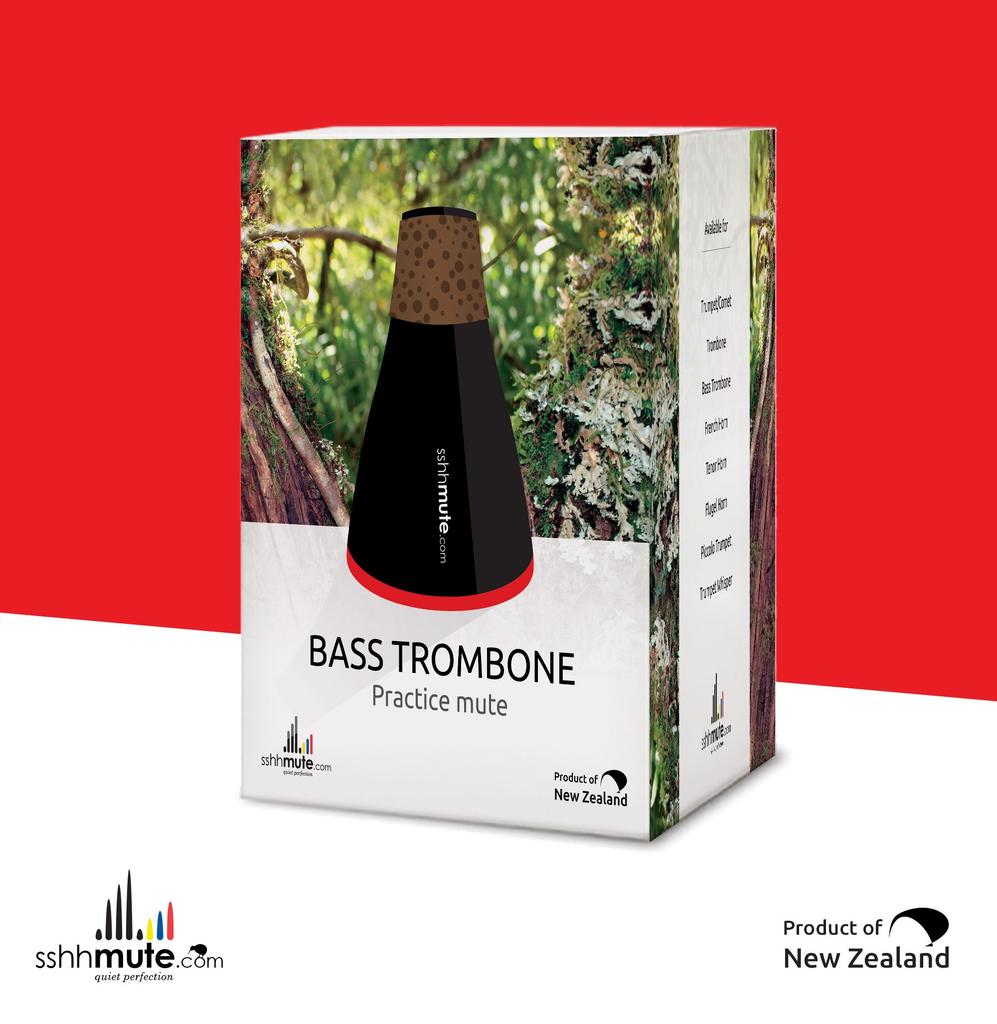 Brenner Sea Mute Sshh Mute Practice Mute for Bass Trombone Plastic